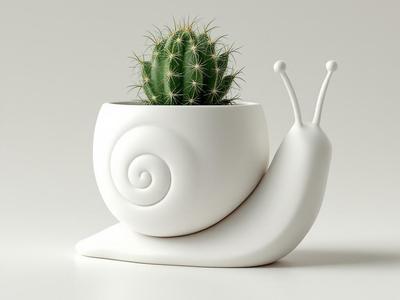 Snail Flower Pot – Stylish Vase for Plants