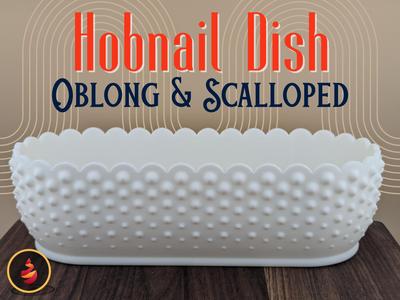 Hobnail Dish – Oblong and Scalloped