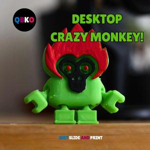 FLEXI 3D Desktop fidget crazy monkey (Print in place)