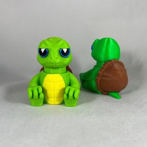 Cute Little Turtle Clicker / Fidget Turtle STL File - NO AMS - COMMERCIAL LICENSE
