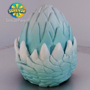 Baby Ice Elemental Dragon - Articulated - 3D print STL and multicolor 3MF file