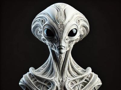 Alien statue