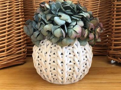 Rib Knit Round Bowl