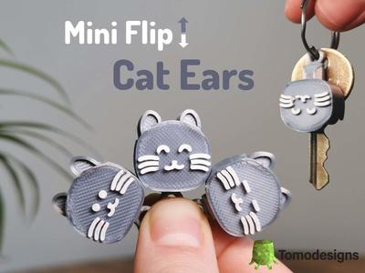 Mini Flip Cat Ears Keychain