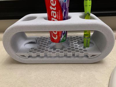 Large oval toothbrush rack