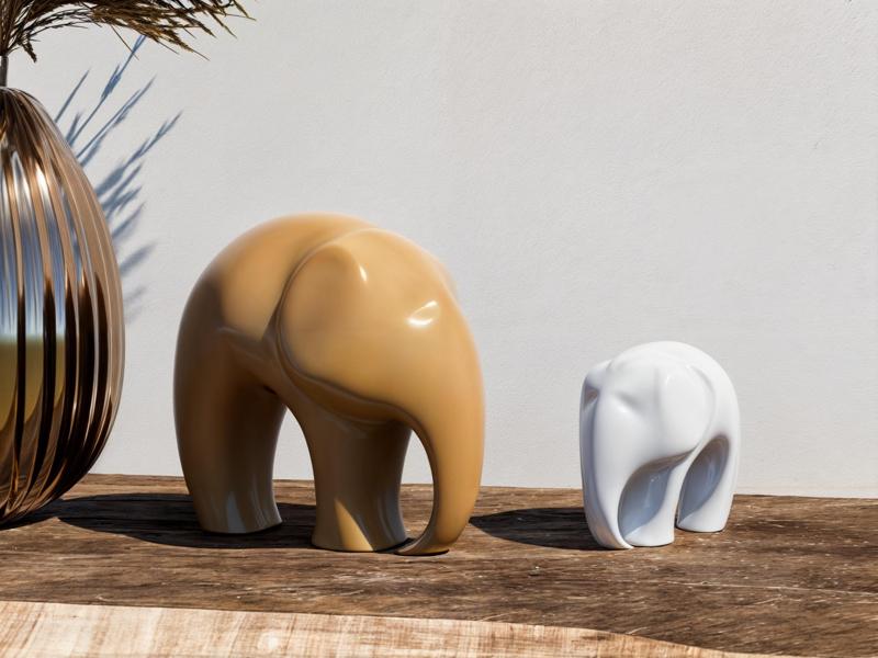 Minimalist Elephant Figurine – 3D Printable Decor