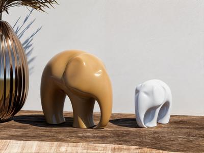 Minimalist Elephant Figurine – 3D Printable Decor