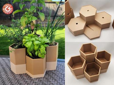 Pop-Out Hex Herb Garden w/Drainage