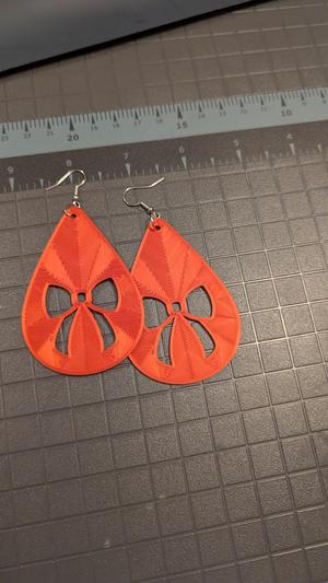 Bow Stencil Christmas Earrings Day 1
