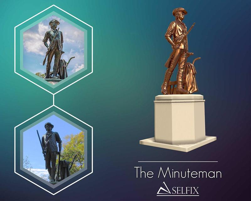Minuteman Sculpture ready to 3D printing