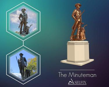 Minuteman Sculpture ready to 3D printing