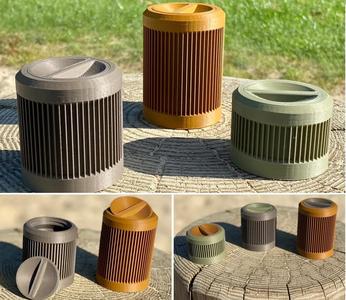 Decorative Containers with Screw-on Lid