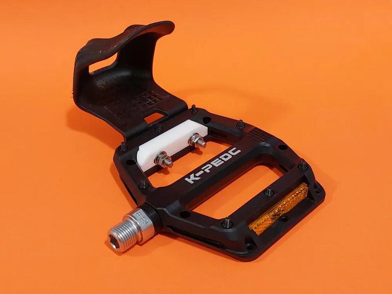 K-PEDC Mtn. Bike Pedals – Toe Clip Adapters for 1/2 or Full Toe Clips