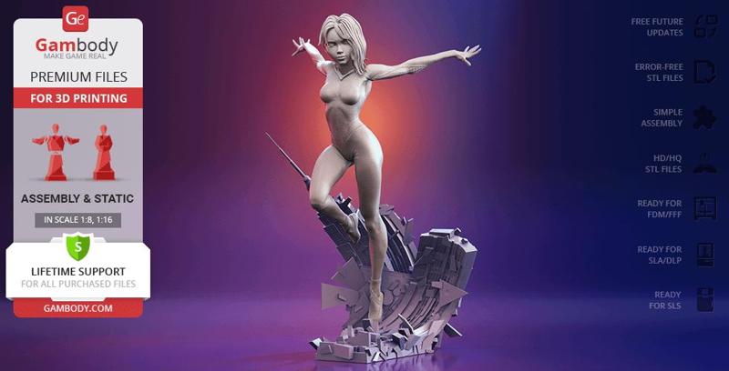 Spider Gwen STL files for 3D Printing | Assembly Model