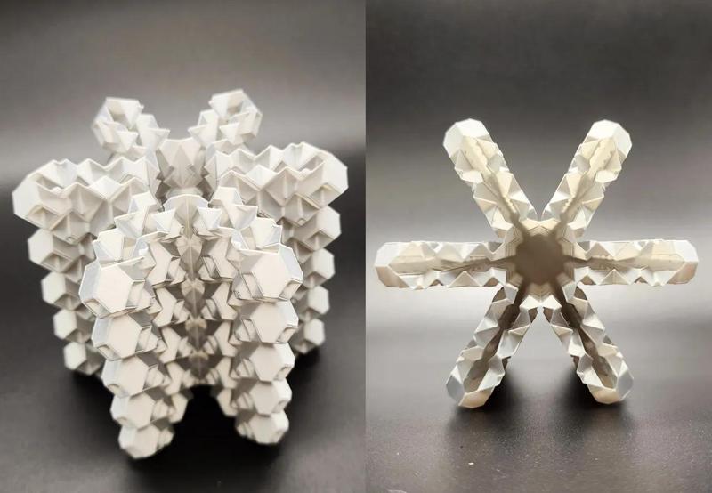 4,000 Facet Snowflake Spiral Vase