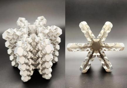 4,000 Facet Snowflake Spiral Vase