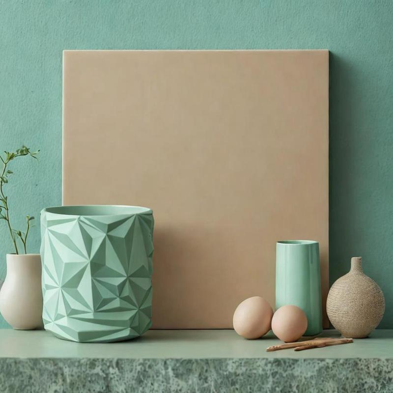 Polymetric Triangles Vase / Planter ( Snap and click water tray/ wall Mount)