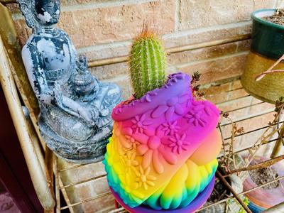 Flower Gnome Planter with Drip Tray