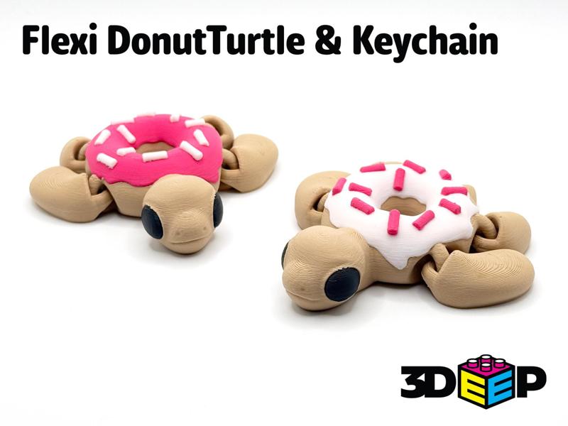 Flexi Donut Turtle & Keychain – No Supports