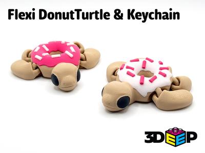 Flexi Donut Turtle & Keychain – No Supports