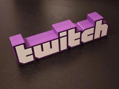 3D TWITCH logo multicoloured (No MMU required, snap fit)