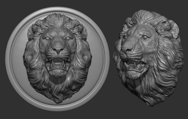 Lion head pendant