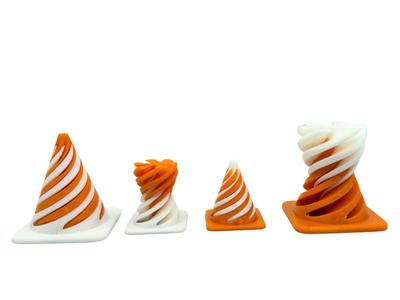 Traffic Cone Spiral Passthrough Fidget Toy