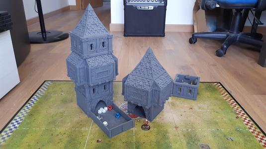 Fantasy dice tower