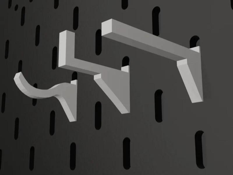 Whose pegboard? DLC1 (includes 3 commonly used high-strength hooks) is compatible with some IKEA pegboards