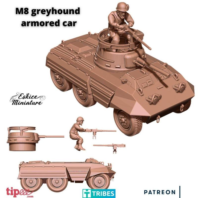 M8 Greyhound armored car – 28mm