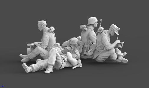 German soldiers rest