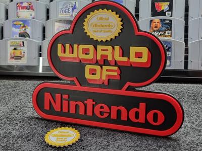World of Nintendo Shop Display Sign Replica