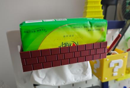 Pegboard Mario Brick Tissue Box