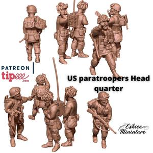 US paratroopers Head Quarter- 28mm