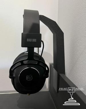 Slide on desk headphones hanger
