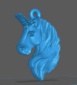 Unicorn Head Key Ring