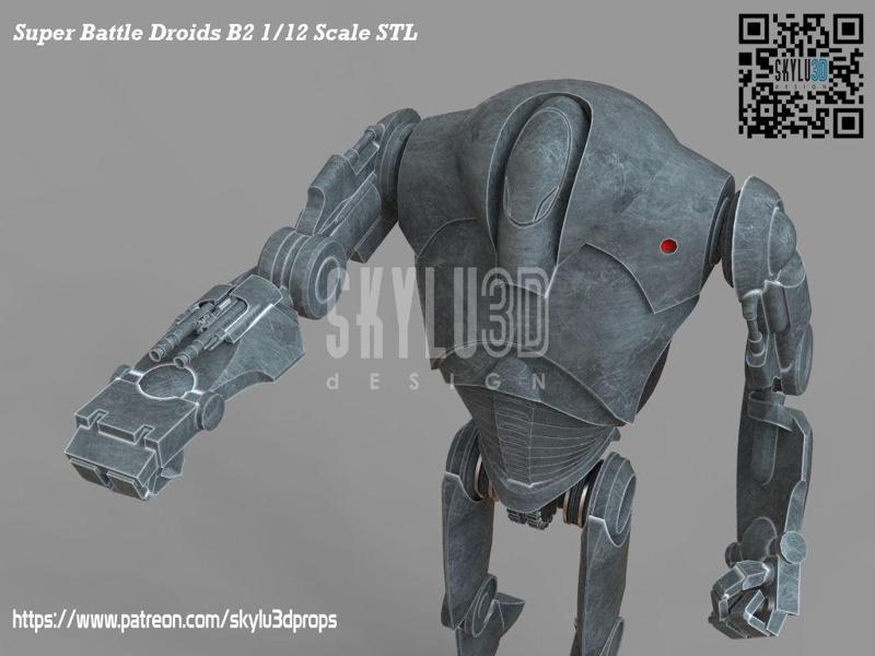 B2 Super Battle Droid Black Series Scale 3d print ready STL