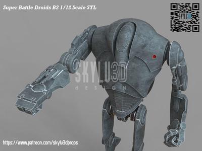 B2 Super Battle Droid Black Series Scale 3d print ready STL