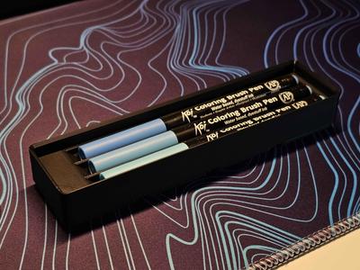Gridfinity 4×1 | Sakura Koi Coloring Brush Pen x3 Organizer, low profile, stackable.