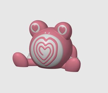 Valentine Poliwhirl Pokemon (No support, 3MF included)