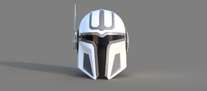 Imperial MK-3: Custom made Mandalorian Helmet STL File (3D Print File)
