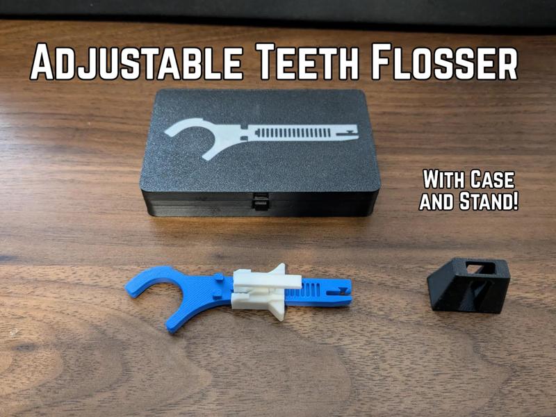 Reusable Teeth Flosser with Adjustable Tension