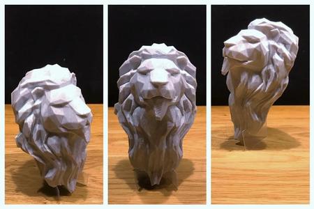 Lion Head Lowpoly FIXED