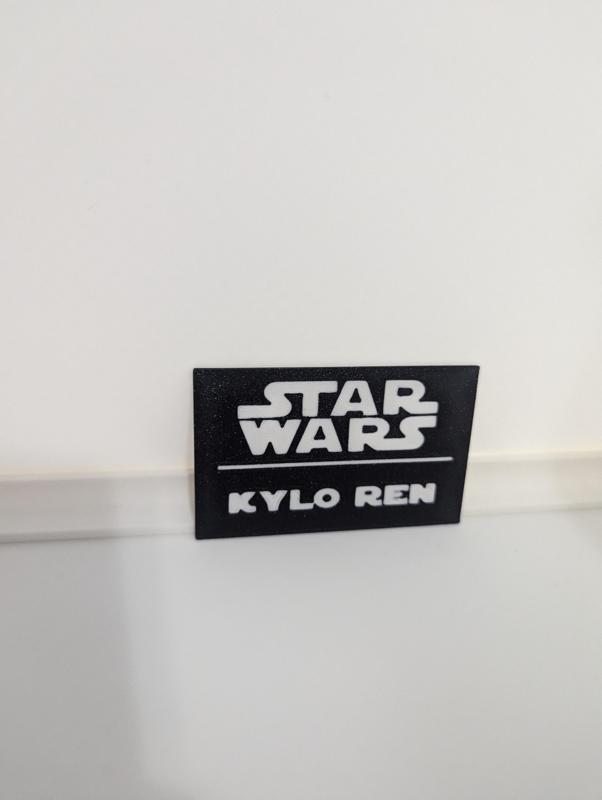 Kylo Ren Multicolor Nameplates