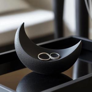 Lunar Crescent Ring Holder