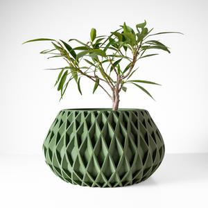 The Rivio Planter Pot with Drainage Tray & Stand: Modern and Unique Home Decor for Plants
