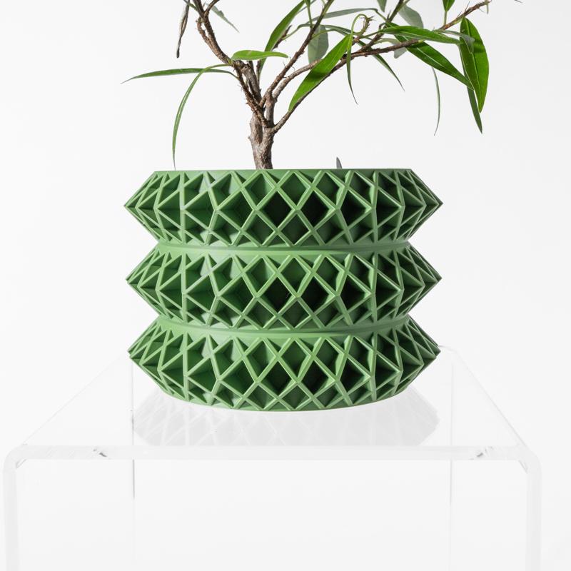 The Tomo Planter Pot with Drainage Tray & Stand: Modern and Unique Home Decor for Plants