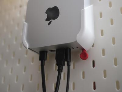 Mac Mini M4 2024 mount for IKEA Skadis pegboard bracket