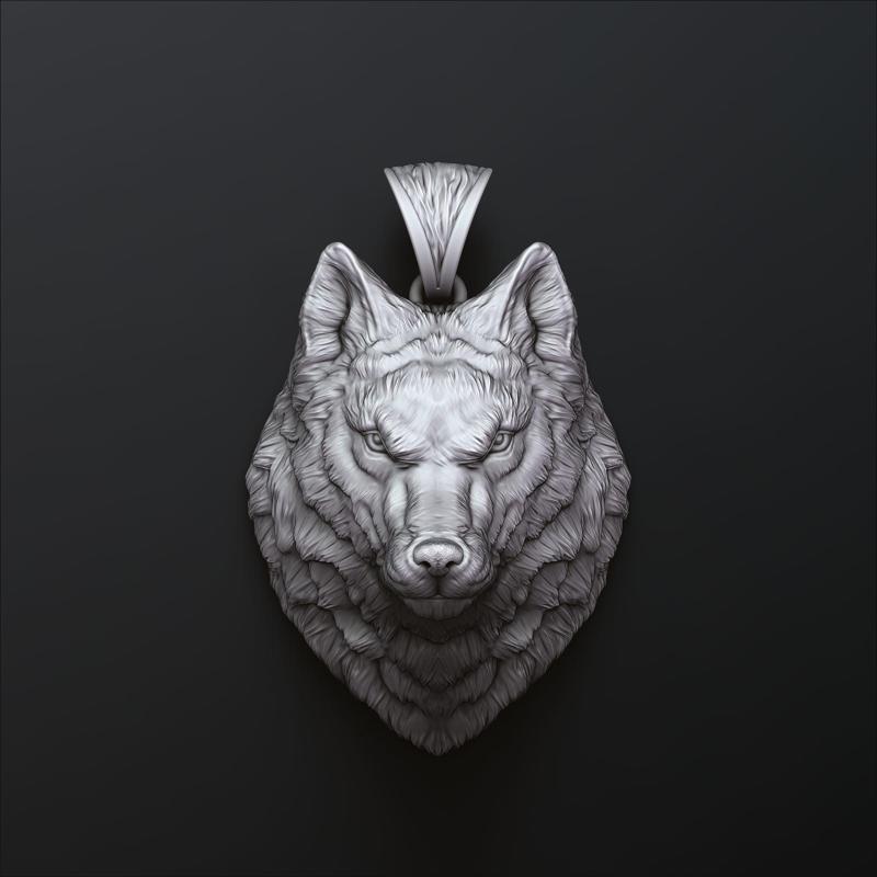 Wolf Head Pendant