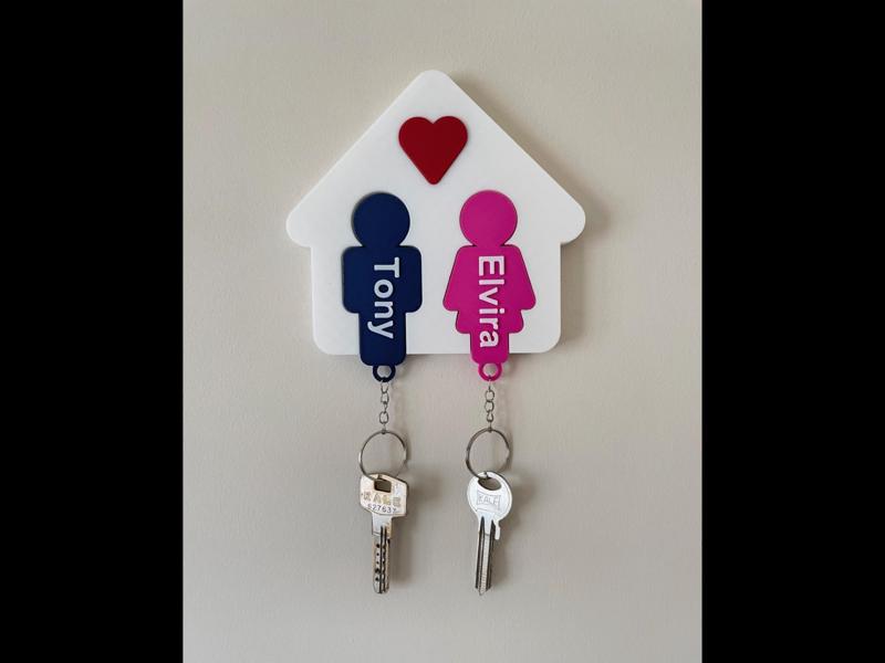 Couples’ Personalized Key Hanger